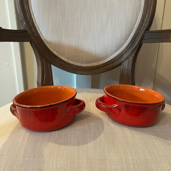 DeSilva Terracotta pottery soup bowls set of 4 made in Italy - Picture 9 of 14